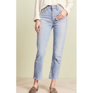 AGOLDE Riley High Rise Straight Crop / Zephyr Wash